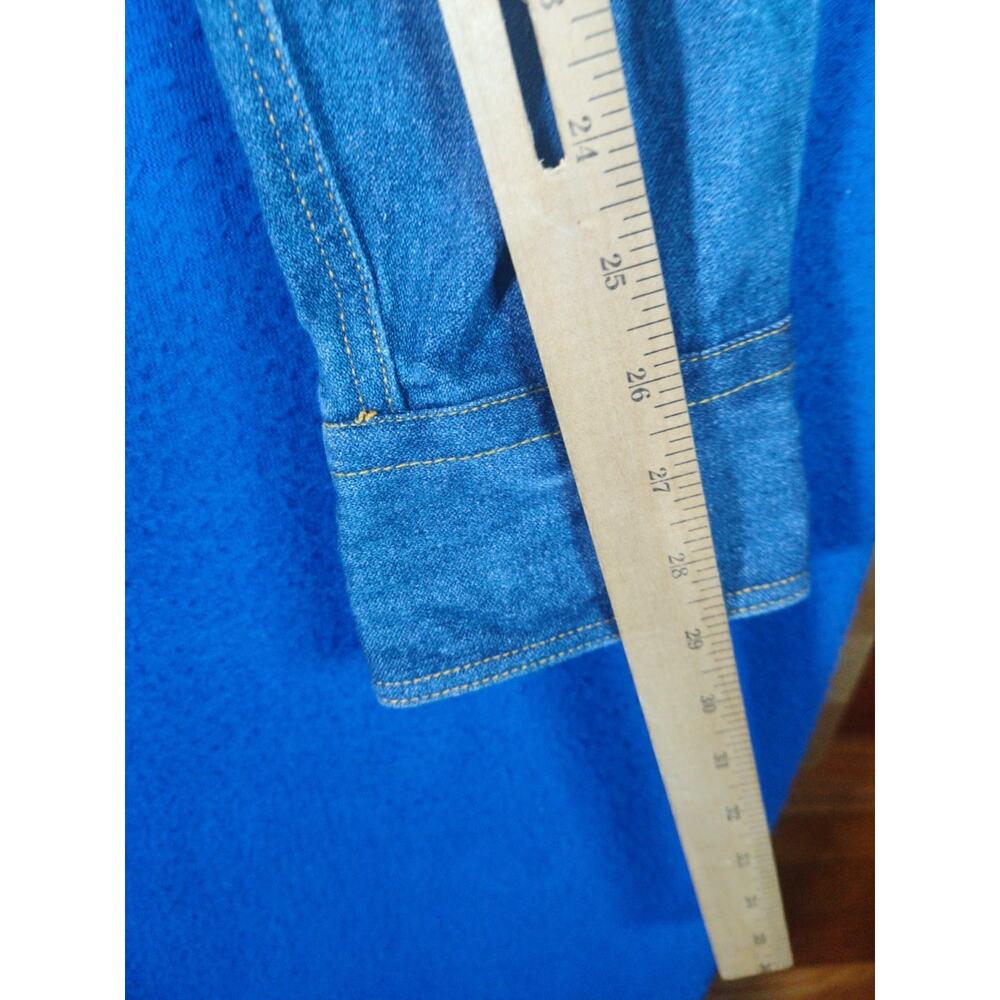 Vintage London Fog Denim Shirt Womens Small Outdoors Unlimited Studded Corduroy - Picture 10 of 14